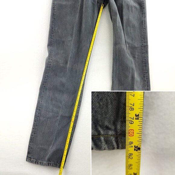 Levi's 501 XX Button Fly Vintage Jeans USA 80s Black 0658 "32x34" Actual 30x32 - Picture 6 of 12
